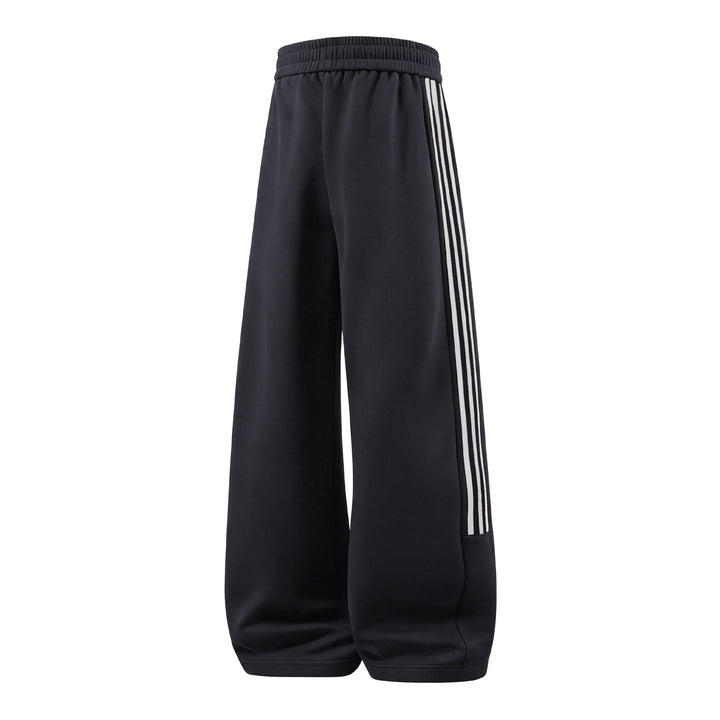 Damen Weite High-Waist Jogginghose mit markanten Seitenstreifen & Kordelzug Echoarchiv