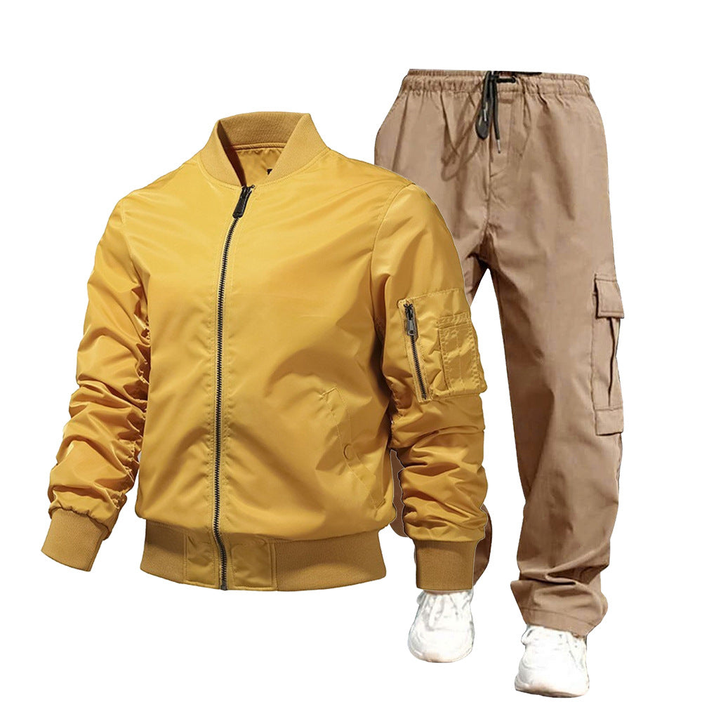 Herren urbane Bomberjacke und Cargo-Hosen Set Echo Archiv