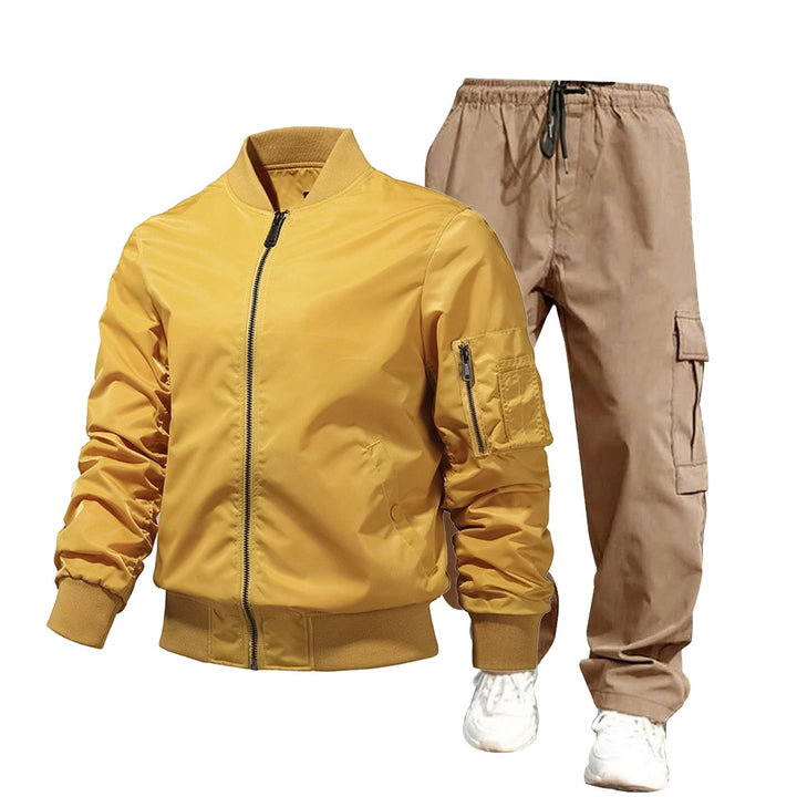 Herren urbane Bomberjacke und Cargo-Hosen Set Echo Archiv