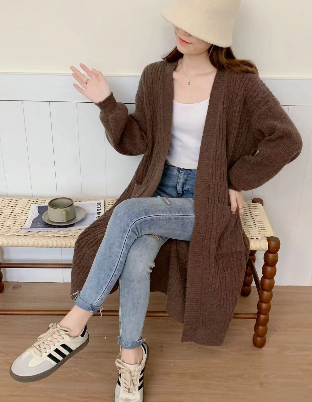 Damen Oversized Strickjacke Echo Archiv
