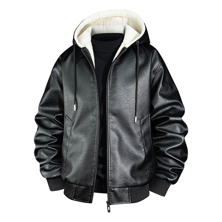 Herren Coole Kunstlederjacke mit kuscheliger Innenausstattung Echo Archiv