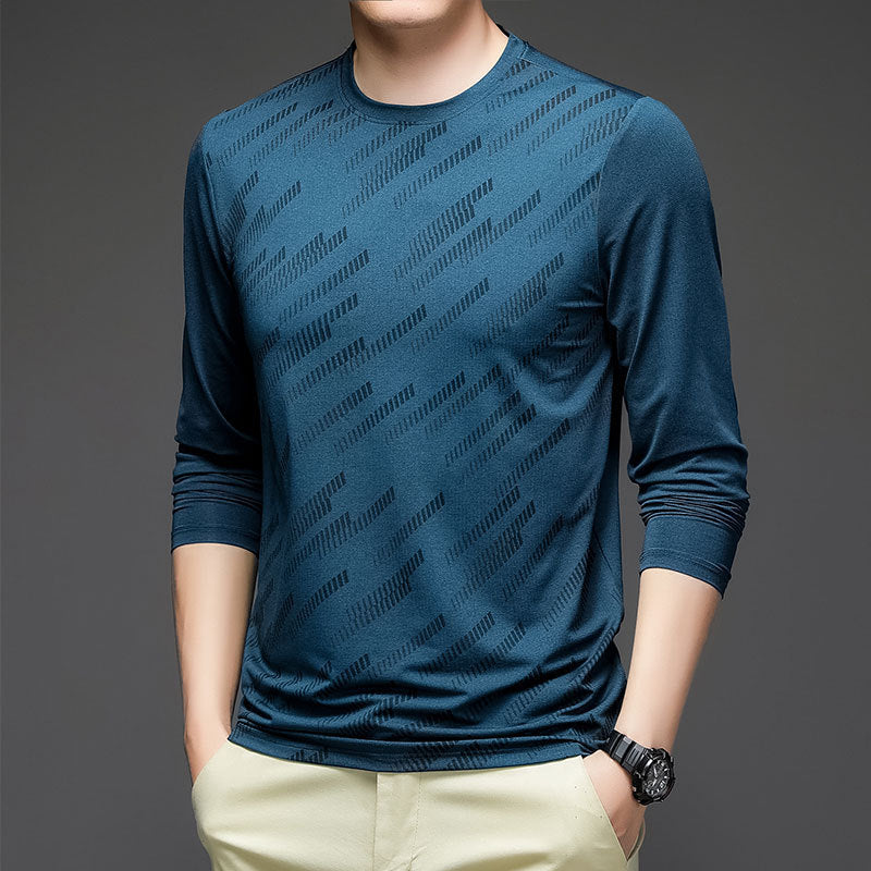Herren Atmungsaktives Langarmshirt mit innovativer Textur Echoarchiv