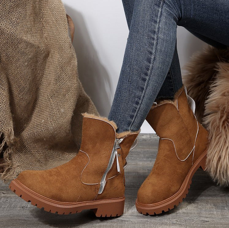 Damen modische Winterboots mit weichem Innenfutter und robustem Profil Echoarchiv