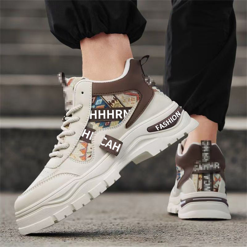 Herren Plateau-Sneaker mit Ethno-Gewebeeinsätzen Echoarhiv