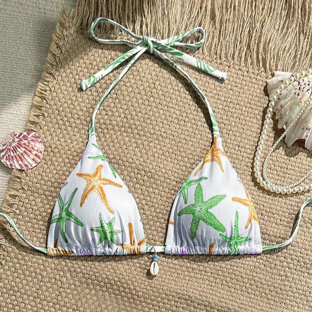 Damen Triangel-Bikini mit maritimem Sternenmuster Echo Archiv