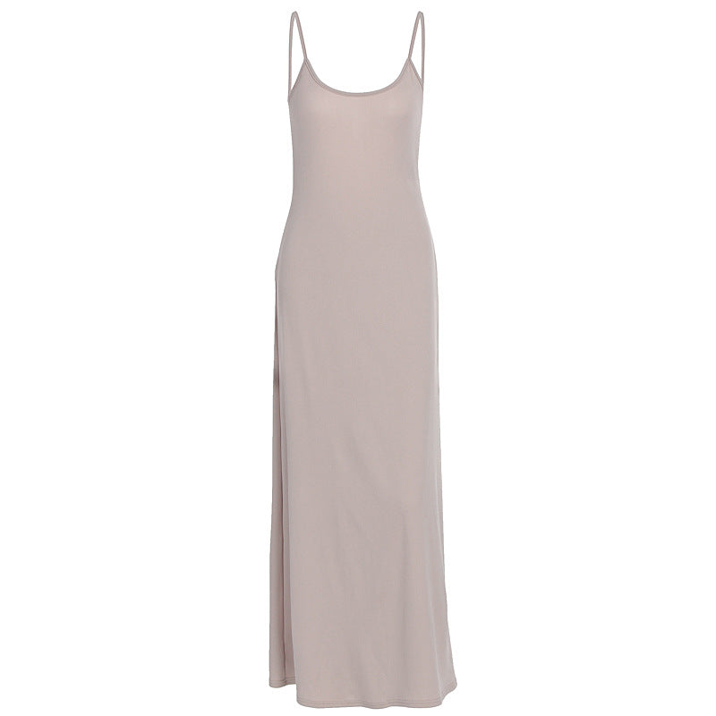 Damen Elegantes Maxikleid mit schlichten Trägern und fließendem Schnitt Echo Archiv