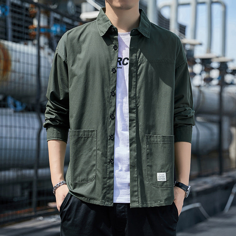 Herren stylisches Utility-Overshirt mit praktischen Taschen Echoarchiv