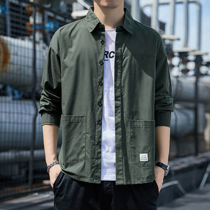 Herren stylisches Utility-Overshirt mit praktischen Taschen Echoarchiv