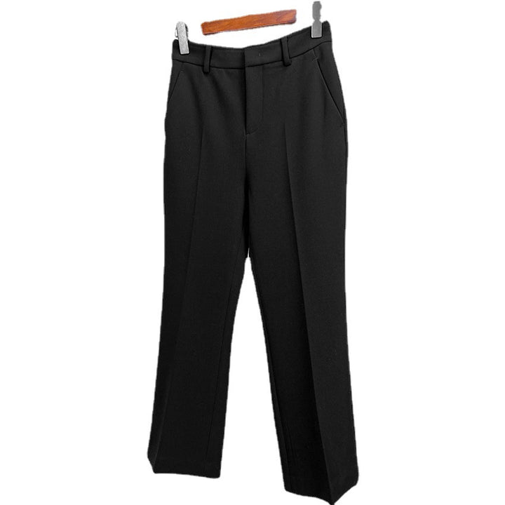 Damen Elegante gerade geschnittene Anzughose mit Bügelfalte und Eingrifftaschen Echoarchiv