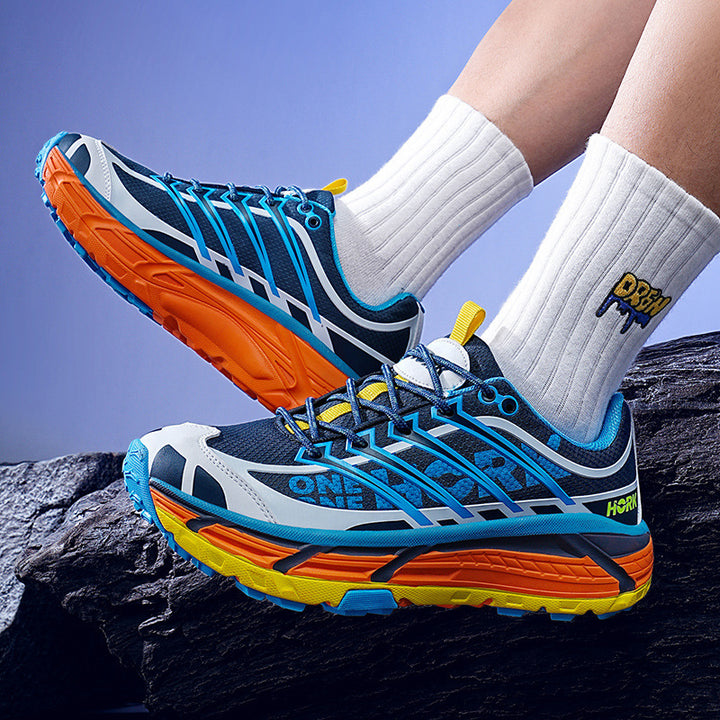 Herren technische Trailrunning-Sneaker mit stoßdämpfender Hohlkern-Zwischensohle verstärkter Zehenkappe und griffiger Offroad-Profilsohle – Tavélo
