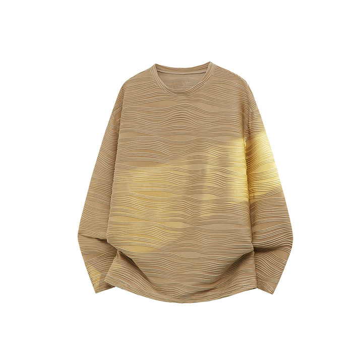Unisex Oversize Wellenstruktur-Sweatshirt mit Rundhalsausschnitt Echoarchiv
