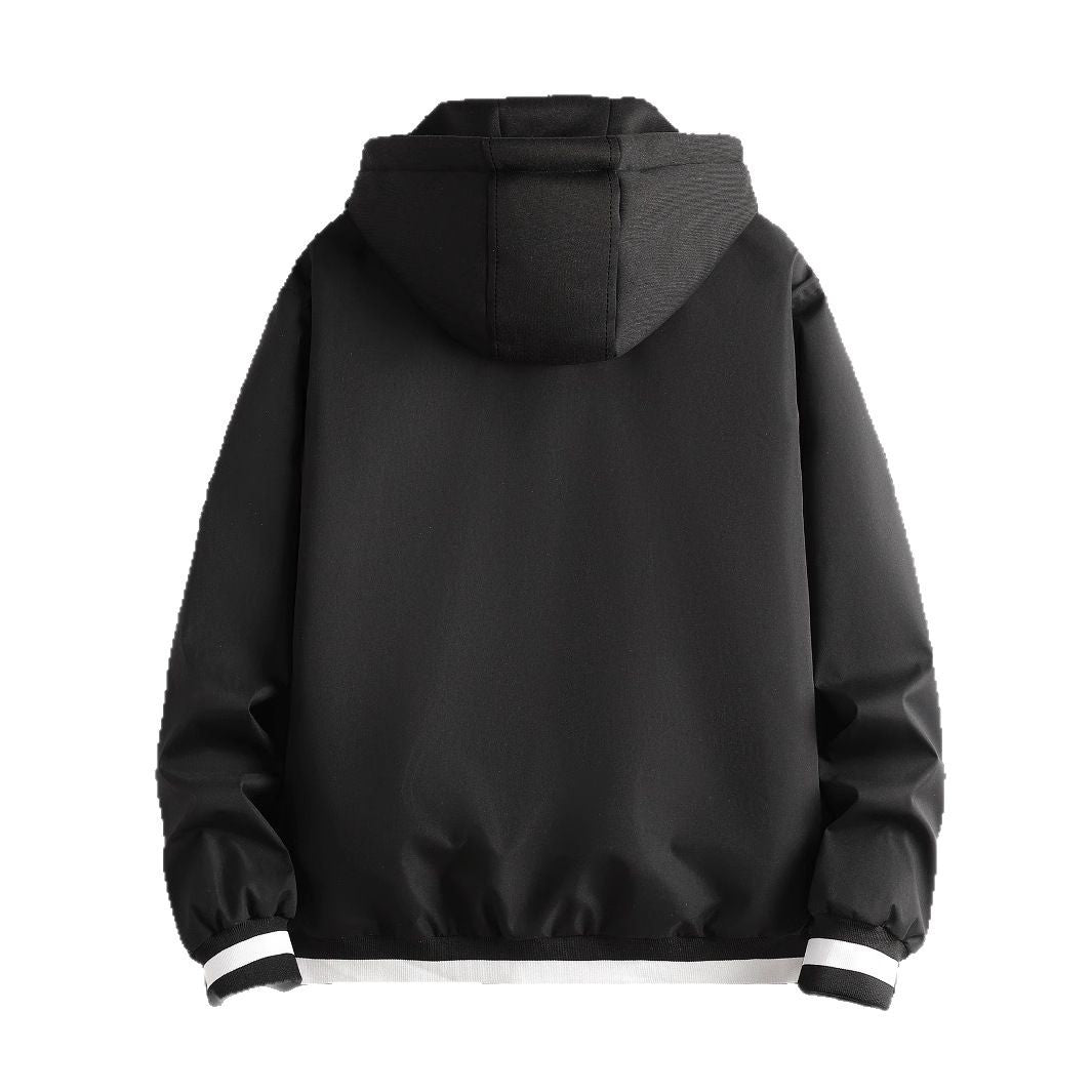 Herren modische Kapuzenjacke mit stylischen Applikationen Echoarchiv