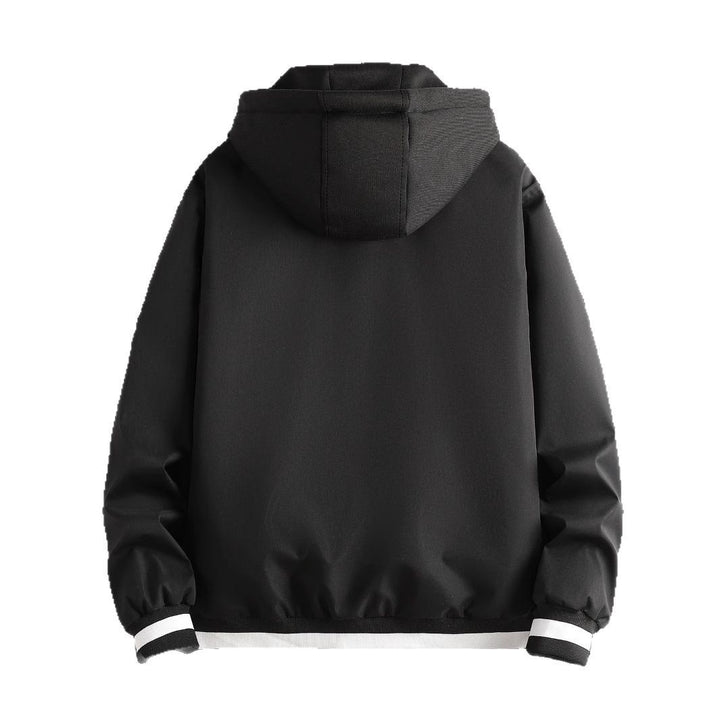 Herren modische Kapuzenjacke mit stylischen Applikationen Echoarchiv
