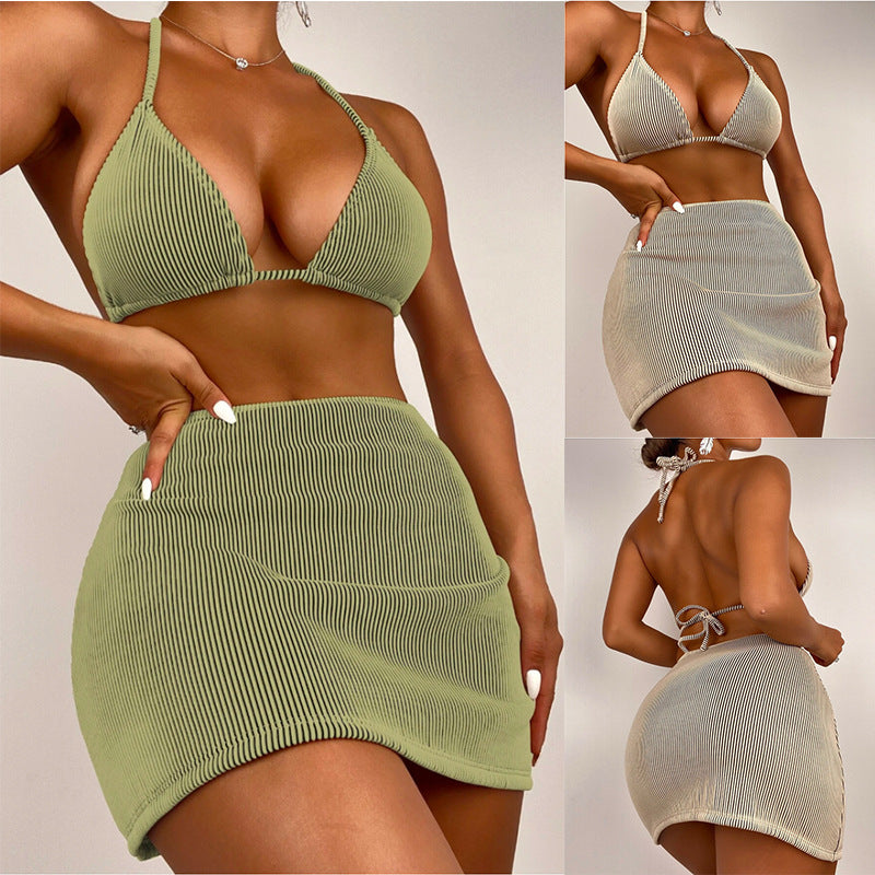 Damen Bikini-Set mit voluminösem Rock und schicker Raffung Echo Archiv
