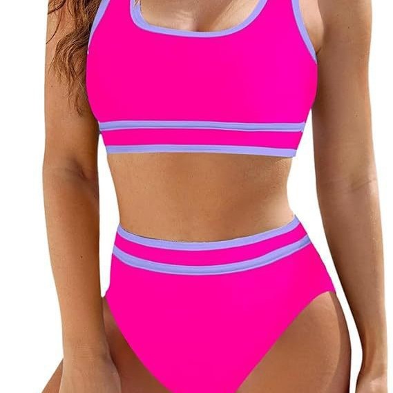 Damen Sportives Bikini-Set mit hohem Bund Echo Archiv