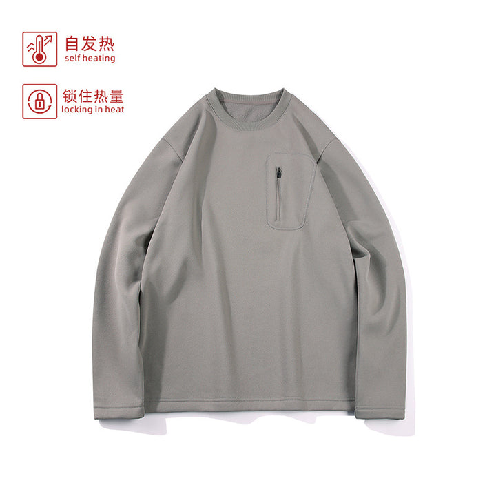 Herren Oversized-Sweatshirt mit Brust-Reißverschlusstasche, Raglanärmeln und softem Innenfutter Echo Archiv