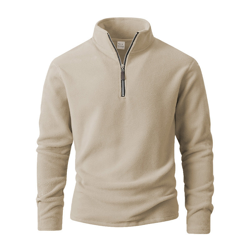 Herren Fleece Pullover mit Stehkragen Echoarchiv