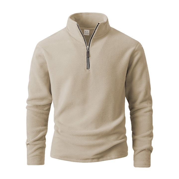 Herren Fleece Pullover mit Stehkragen Echoarchiv