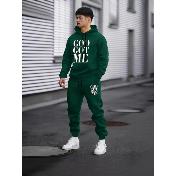 Herren Fragen Hoodie und Jogginghose Set Echoarchiv