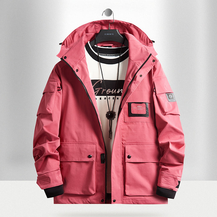 Herren Urbaner Tech-Parka mit Kapuze, Multifunktionstaschen und Thermoisolierung Echo Archiv