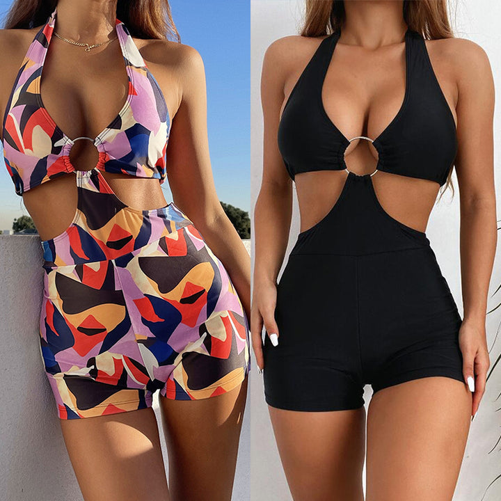 Damen Cut-Out Badeanzug mit Ringdetails Echo Archiv