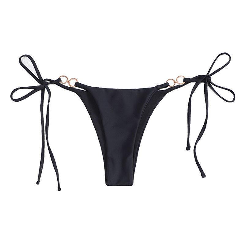 Damen Bikini-Unterteil mit verstellbaren Bindebändern und eleganten Metallringen Echo Archiv