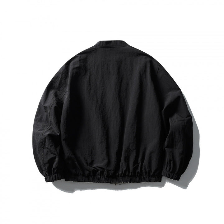Unisex Leichte Oversize-Bomberjacke aus Strukturstoff mit Stehkragen und elastischem Saum Echo Archiv