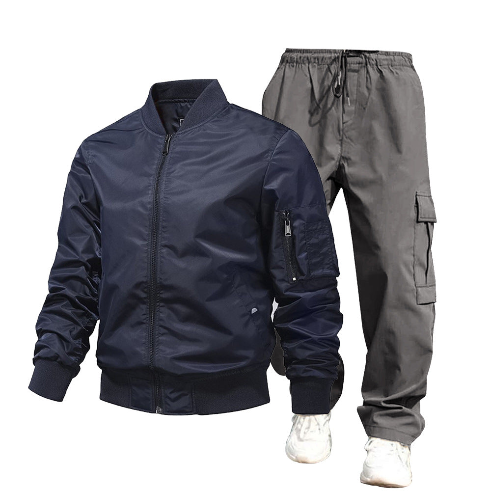 Herren urbane Bomberjacke und Cargo-Hosen Set Echo Archiv