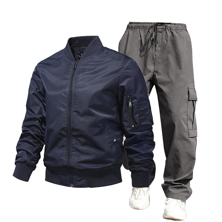 Herren urbane Bomberjacke und Cargo-Hosen Set Echo Archiv
