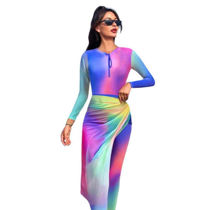 Damen modischer Langarm-Surfsuit mit Wickeloptik Echo Archiv