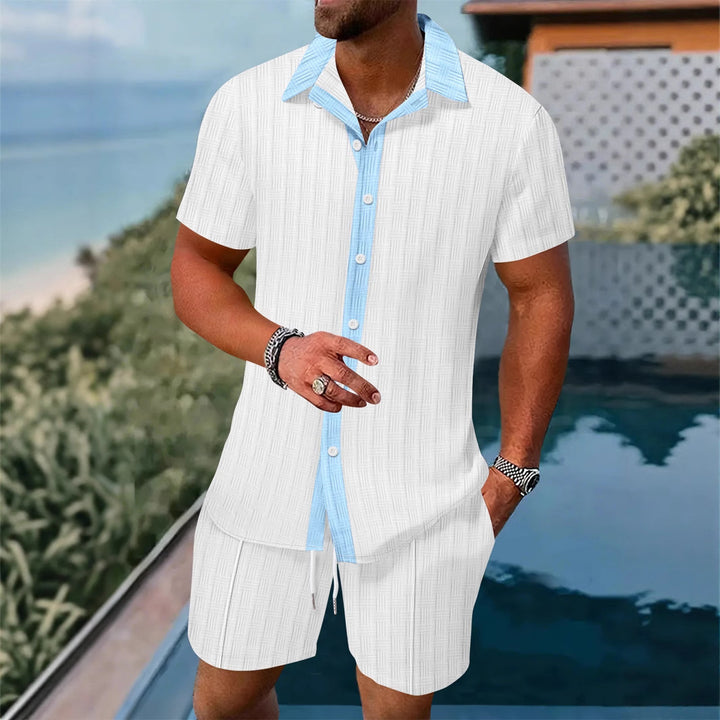 Herren Kurzärmliges Set aus atmungsaktivem Stoff mit modernem Design Echoarchiv