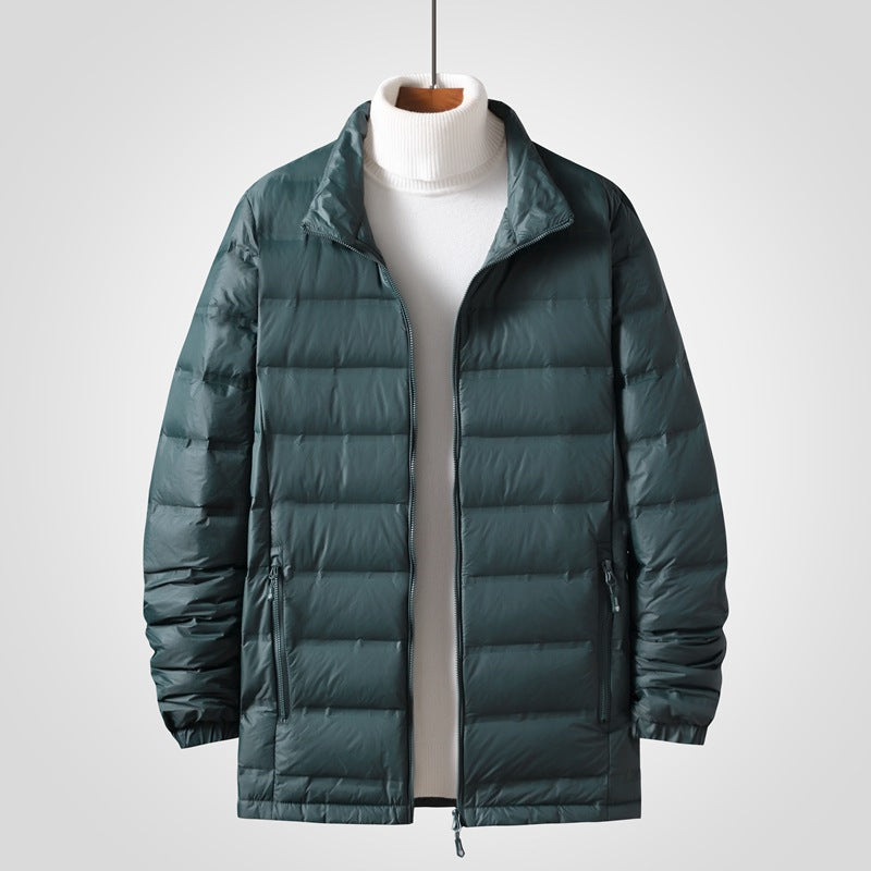 Herren Leichte gesteppte Thermojacke mit Stehkragen und Zwei-Wege-Reißverschluss Echo Archiv