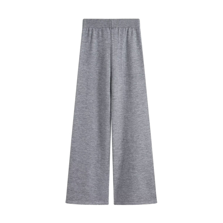Damen Strick-Set mit V‑Ausschnitt, Taillengürtel und weiten Culotte-Hosen Echo Archiv