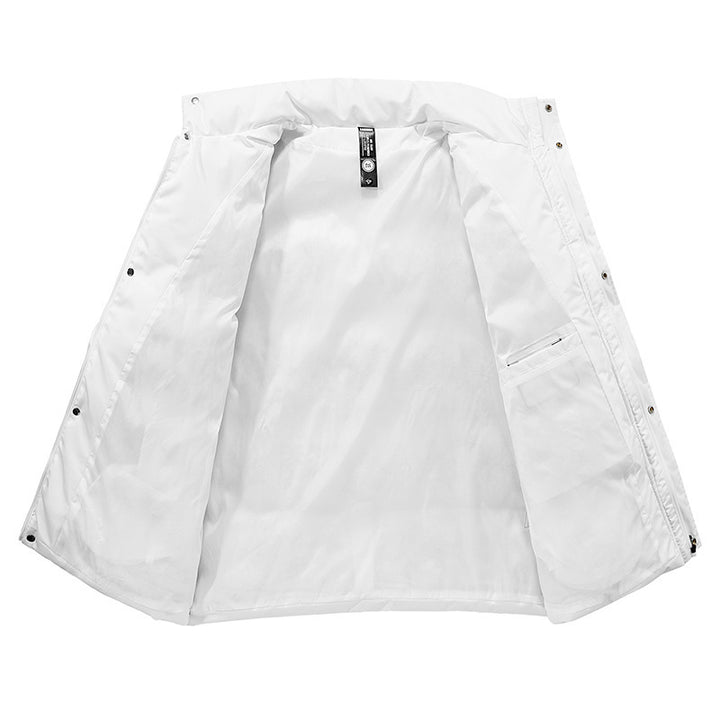 Unisex Wattierte City-Pufferjacke mit hochschließendem Stehkragen und verdeckter Druckknopfleiste Echo Archiv