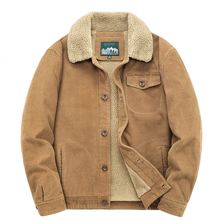 Herren Lässige Cordjacke mit Teddyfutter Echo Archiv 1787797411