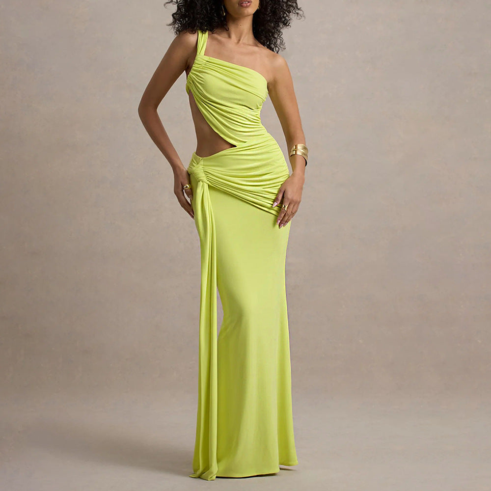 Damen Elegantes Wickelkleid mit asymmetrischem Schnitt und raffiniertem Cut-Out Echo Archiv