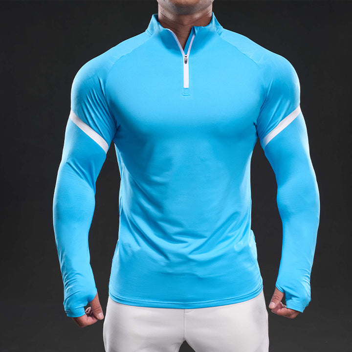 Herren Langarm Funktionsshirt mit Stehkragen Echoarchiv