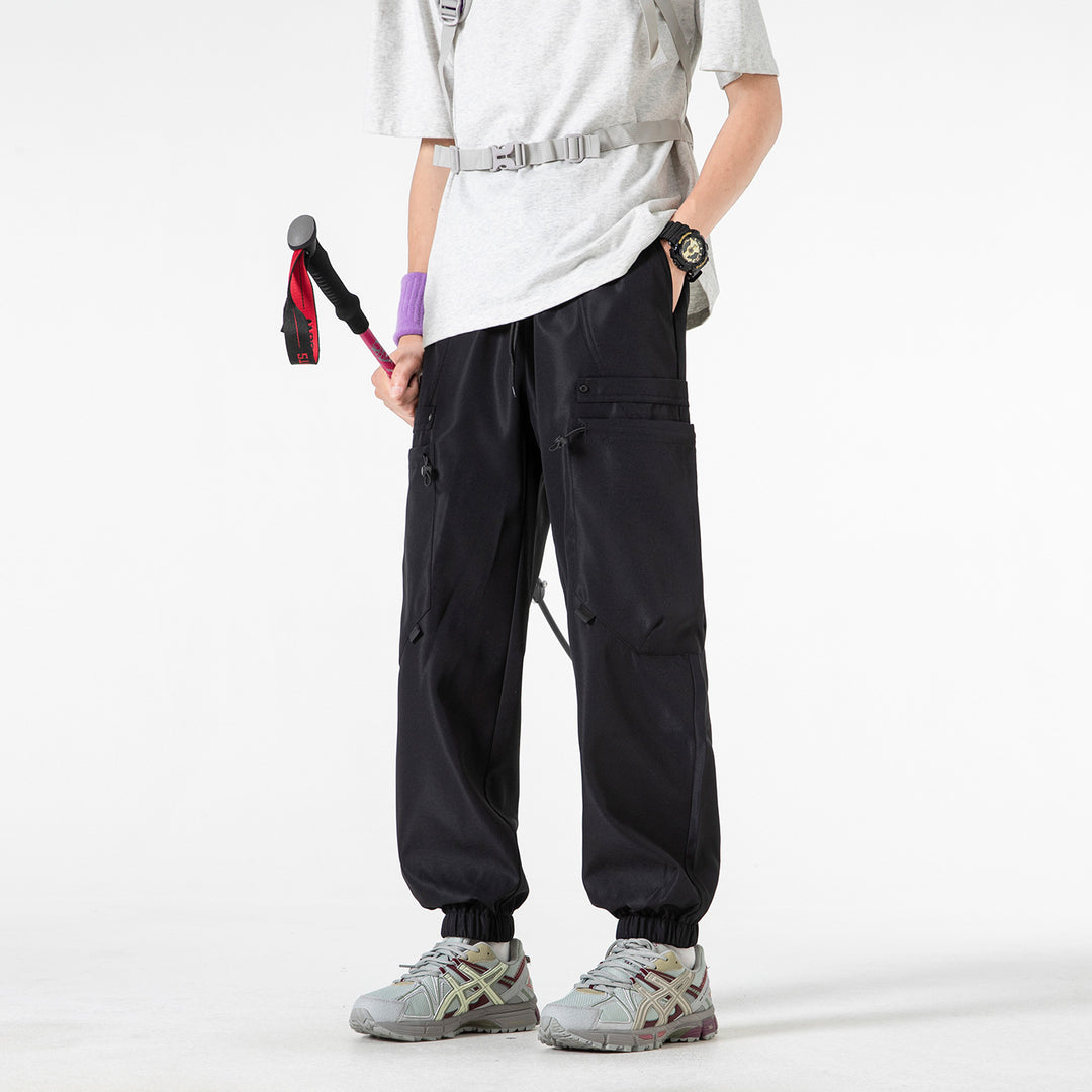 Herren Technische Cargo-Jogginghose mit elastischem Tunnelzugbund und multifunktionalen Klapptaschen Echo Archiv