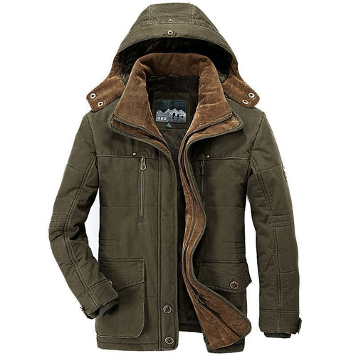 Herren Canvas-Parka mit wärmender Cord- und Teddy-Innenfütterung, Kapuze und Multifunktions-Taschen – Taviero