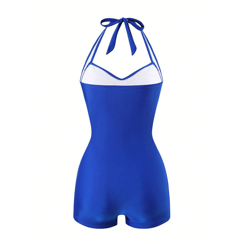 Damen Einteiler Badeanzug mit elegantem Rüschendesign Echo Archiv