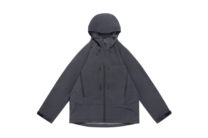 Unisex Technische Kapuzen-Outdoorjacke mit getapten Reißverschlüssen Echoarchiv