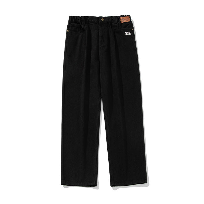 Damen Hochtaillierte Relaxed-Fit Denimhose mit elastischem Bund, Bundfalte und Five‑Pocket-Details Echo Archiv