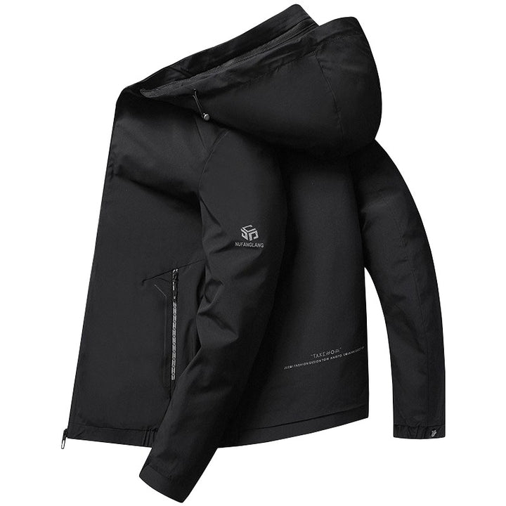 Herren Leichte Kapuzenjacke im urbanen Travel-Style mit Dreiviertelärmeln – Taviero