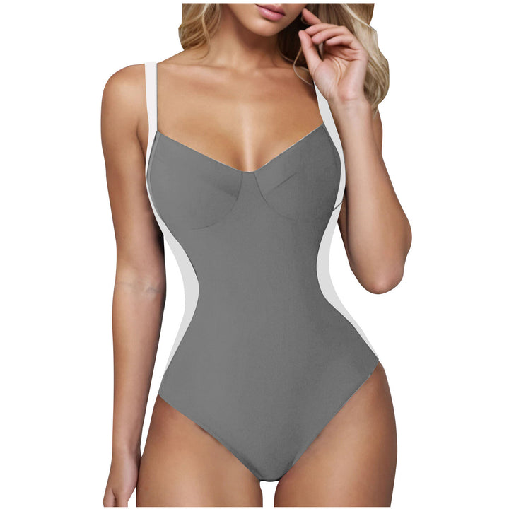 Damen eleganter Badeanzug mit wohltuendem V-Ausschnitt Echo Archiv