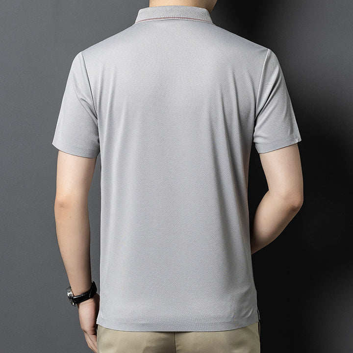 Herren Kurzarm Poloshirt mit strukturiertem Design Echoarchiv