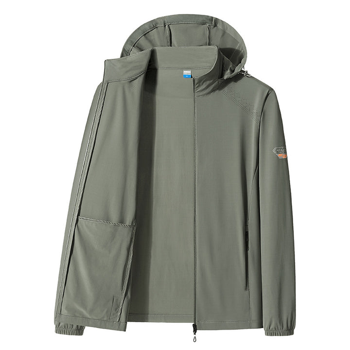 Herren Leichte Funktionsjacke mit Kapuze