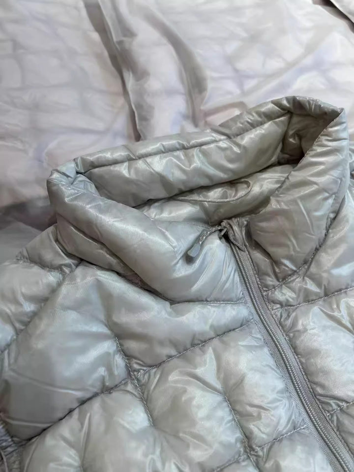 Damen leichte gesteppte Steppjacke mit hohem Stehkragen und Reißverschluss Echo Archiv