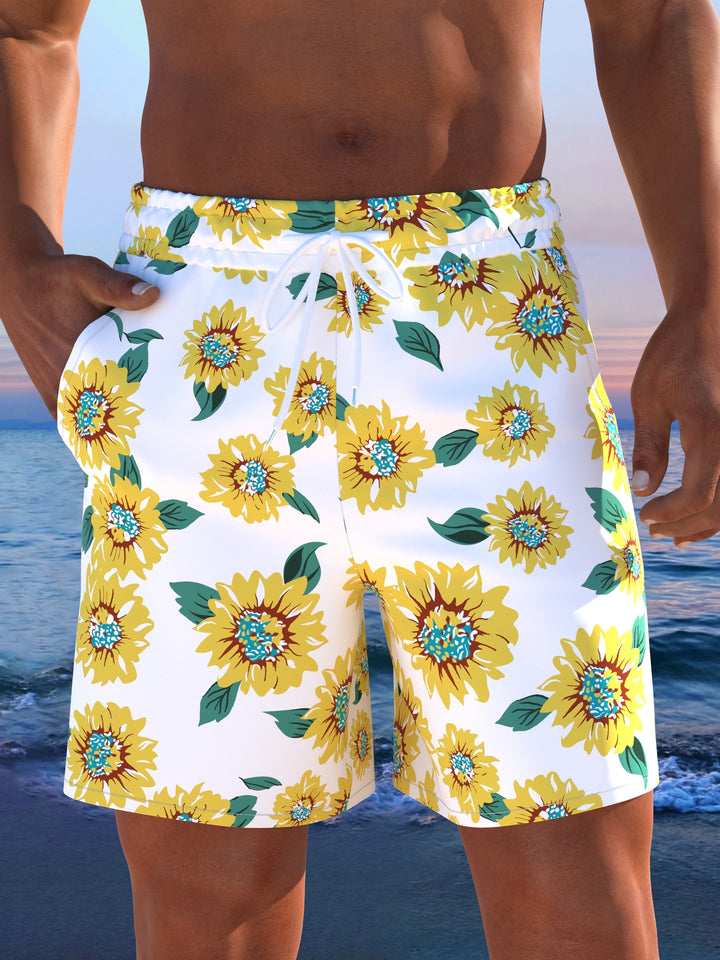 Herren Badeshorts mit modernem Streifen-Design und elastischem Bund Echo Archiv
