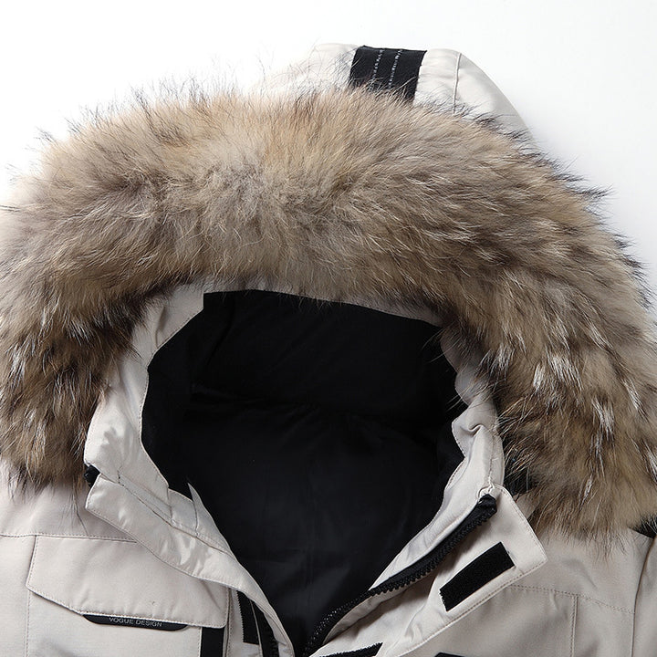 Herren Winterparka mit abnehmbarer Kunstfellkapuze, Thermoisolierung und Utility‑Taschen Echo Archiv