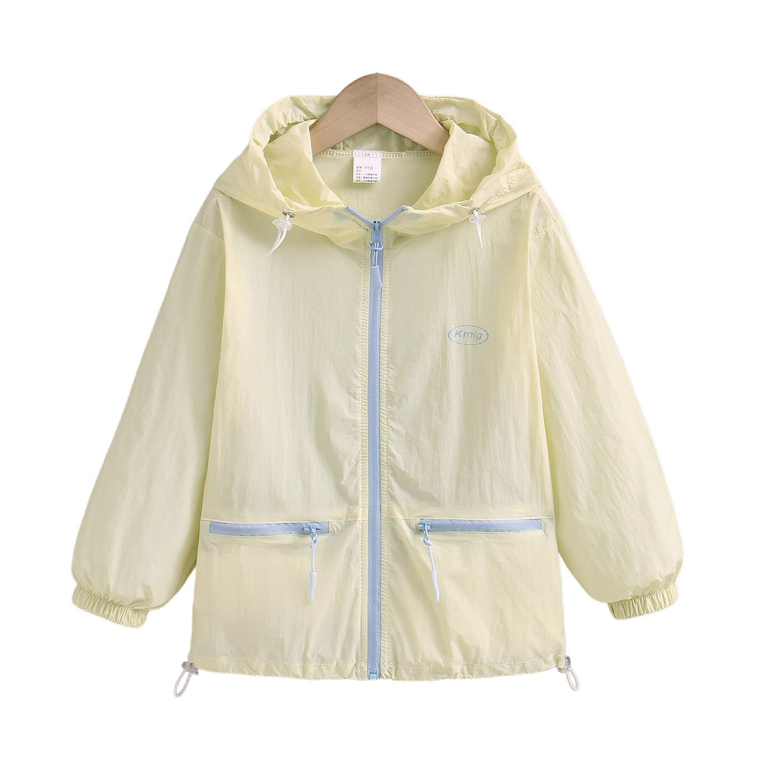 Damen nan ultraleichte Kapuzen-Windjacke mit Reißverschlusstaschen Echo Archiv